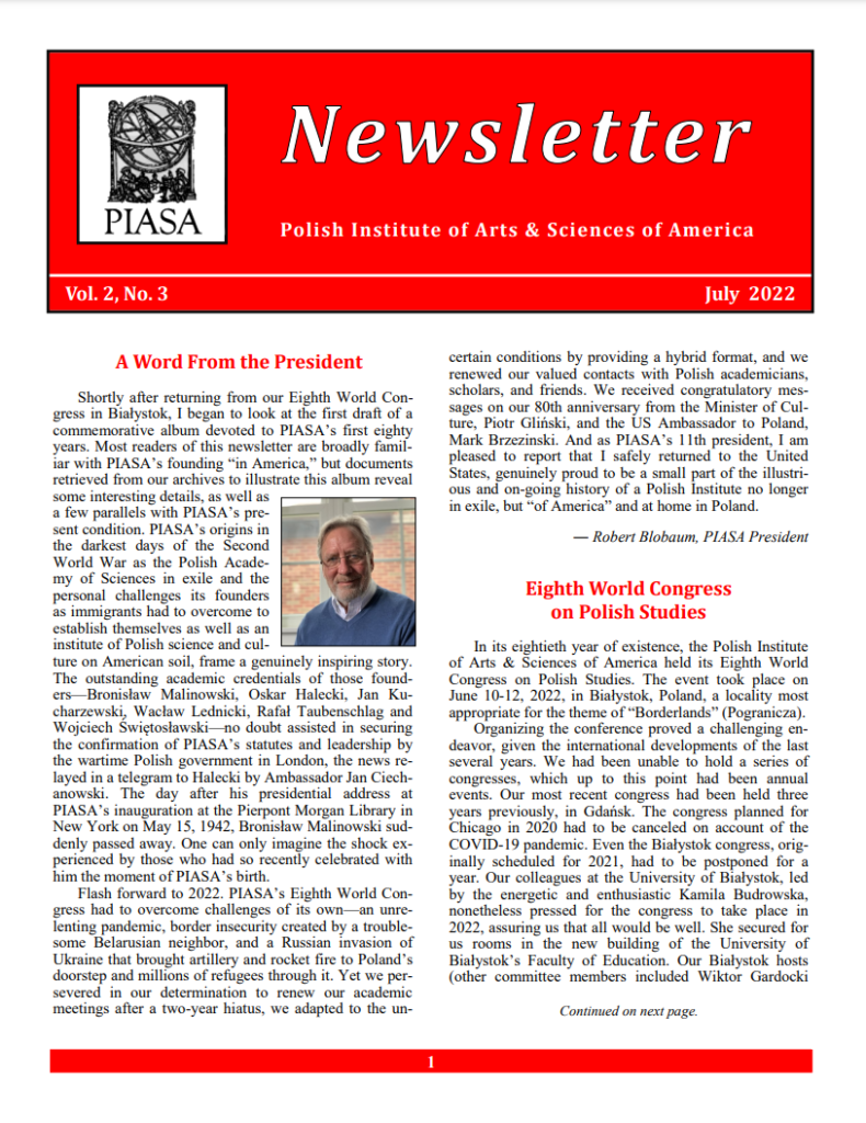 Newsletter Vol. 2, No. 3 July 2022